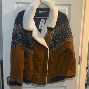 Aztec pattern Sherpa lined jacked